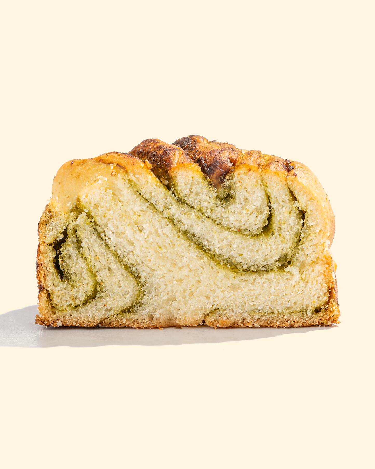 Pesto loaf cross-section